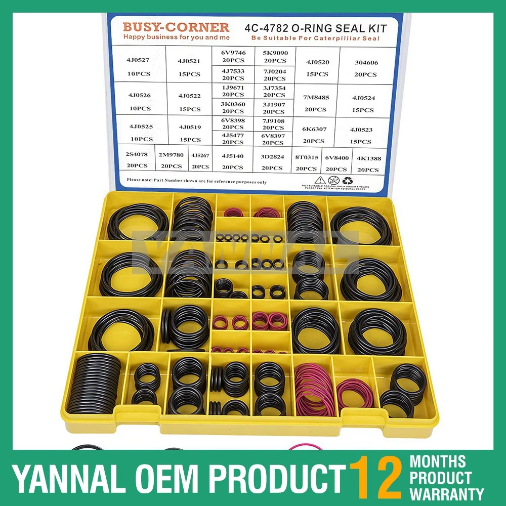

For CAT Caterpillar SAE STOR ORFS 61 62 Seal O-Ring Kit 4C4782