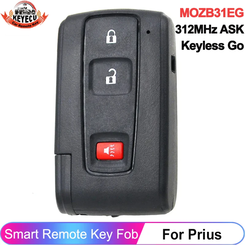 

KEYECU мозаика 31eg/мозаика 21TG для Toyota Prius 2004 2005 2006 2007 2008 2009 ключ без ключа умный пульт дистанционного управления с 3 кнопками ASK 312 МГц