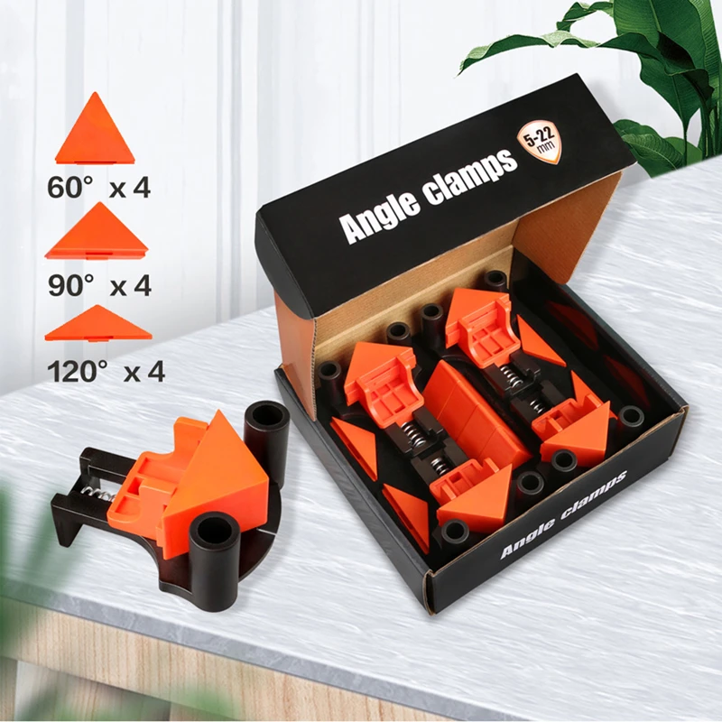 

12PCS Set Angle Right Right Clamp Degree Clamps Dropshipping Carpenter Angle Fixing Tool 90 Clips Angle Woodworking 120 Clamp 60