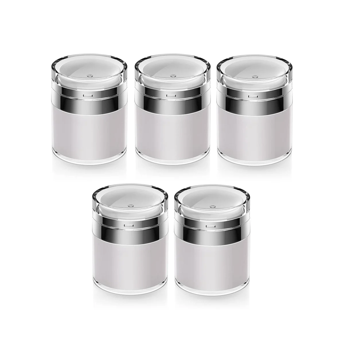 

1.7 Oz Airless Pump Bottles Moisturizer Container with Pump New Empty Airless Cosmetic Container Travel Lotion Container