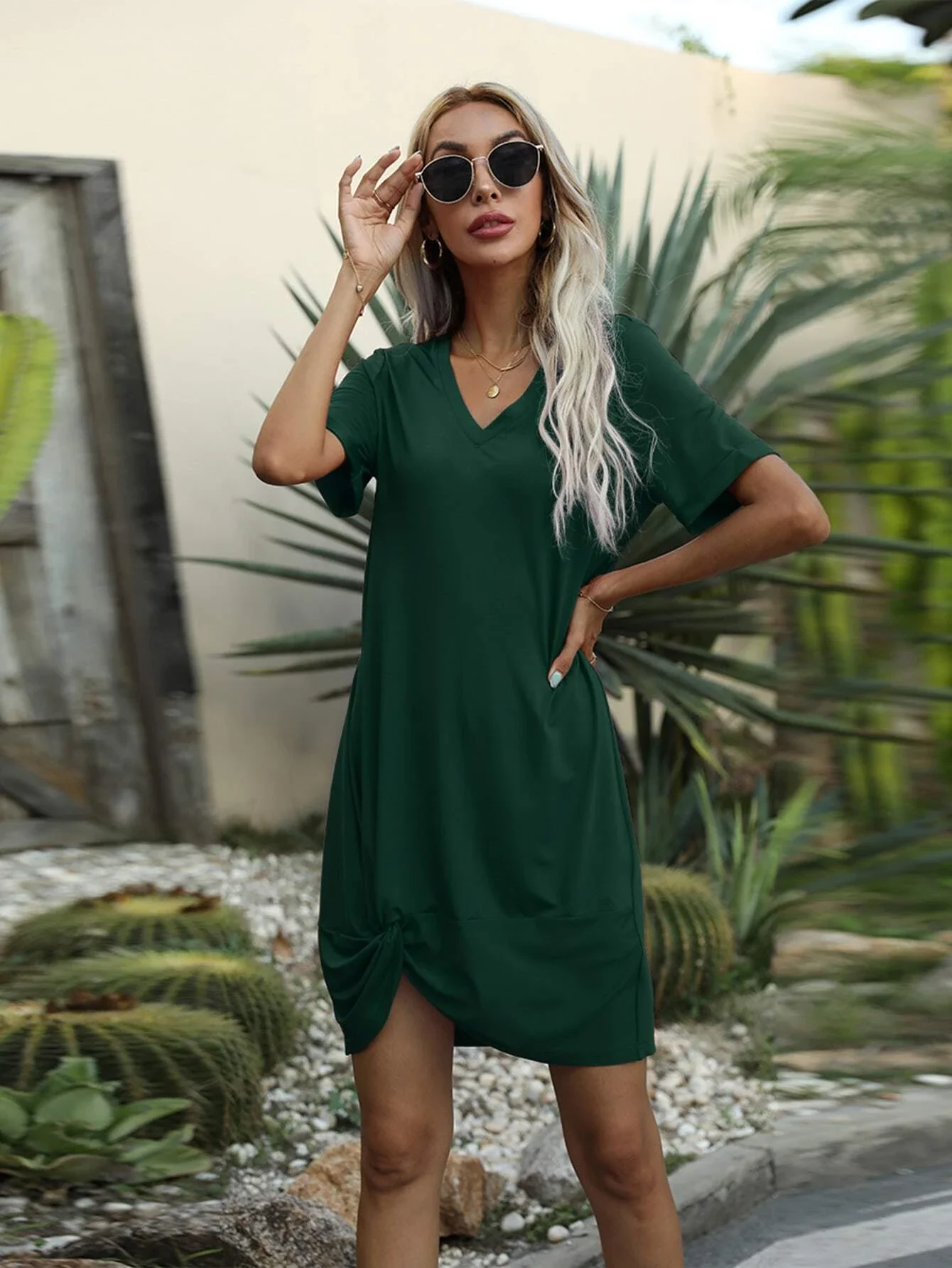 

Twist Front Tee Dress