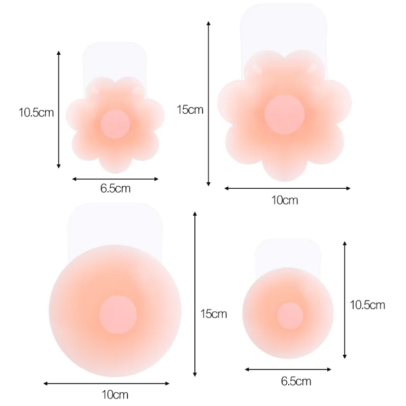 Silicone Lifting Nipple Cover Reusable Women Invisible Lift Up Bra Stickers Bra Breast Petals Pasty Pad Strapless Sticky Bras