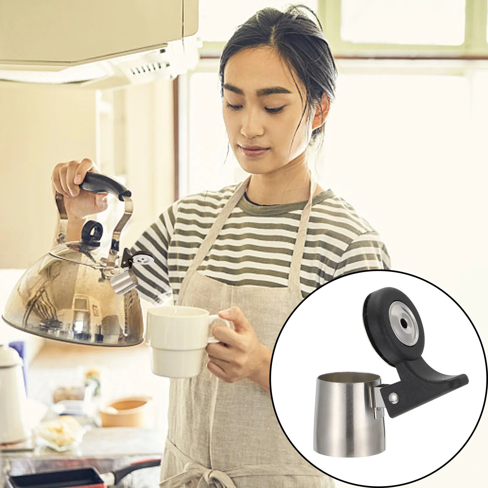 

2Pcs Whistling Kettle Flute Fine Nice Safe Chic Whistling Kettle Pipe Stainless Steel Flute Kettle Flute Kitchen Gadget