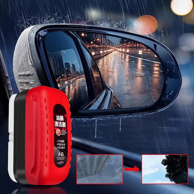 Щетка для чистки масляной пленки автомобиля 120 мл очиститель лобового стекла