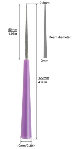 Мини напильник для бисера ChgImposs, фиолетовый и серебристый