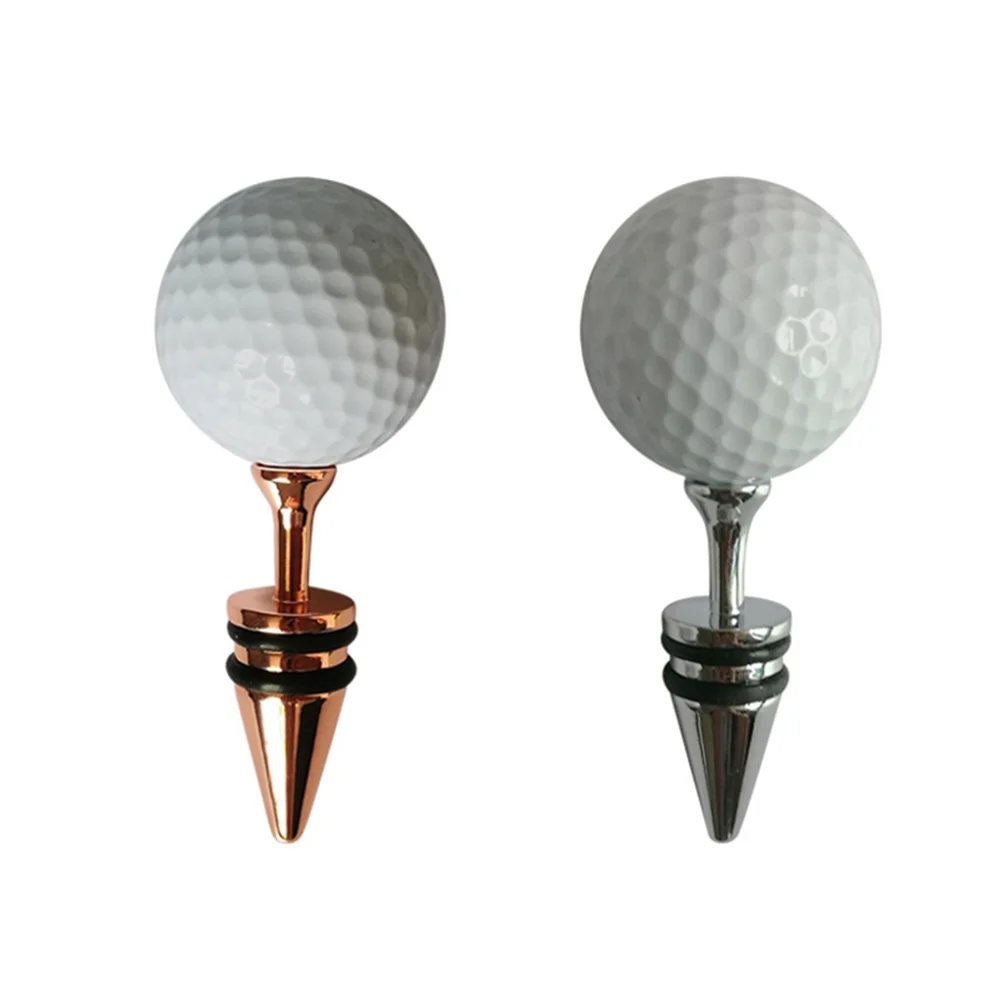 Креативные пробки из алюминиевого сплава с белым шаром для бутылок напитков