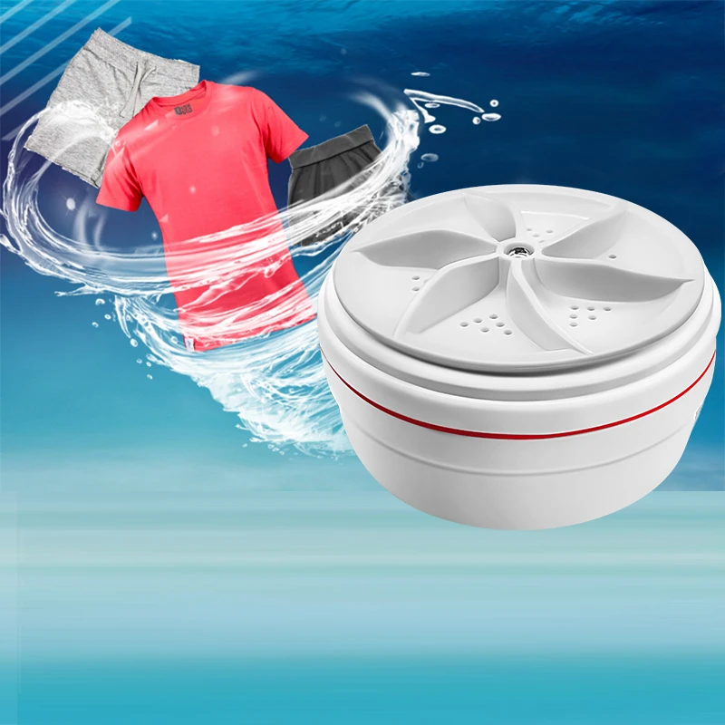 

Mini Washing Machine Portable Turbo Washing Machine USB Powered Removes Dirt Washer Clothing Cleaning Tool