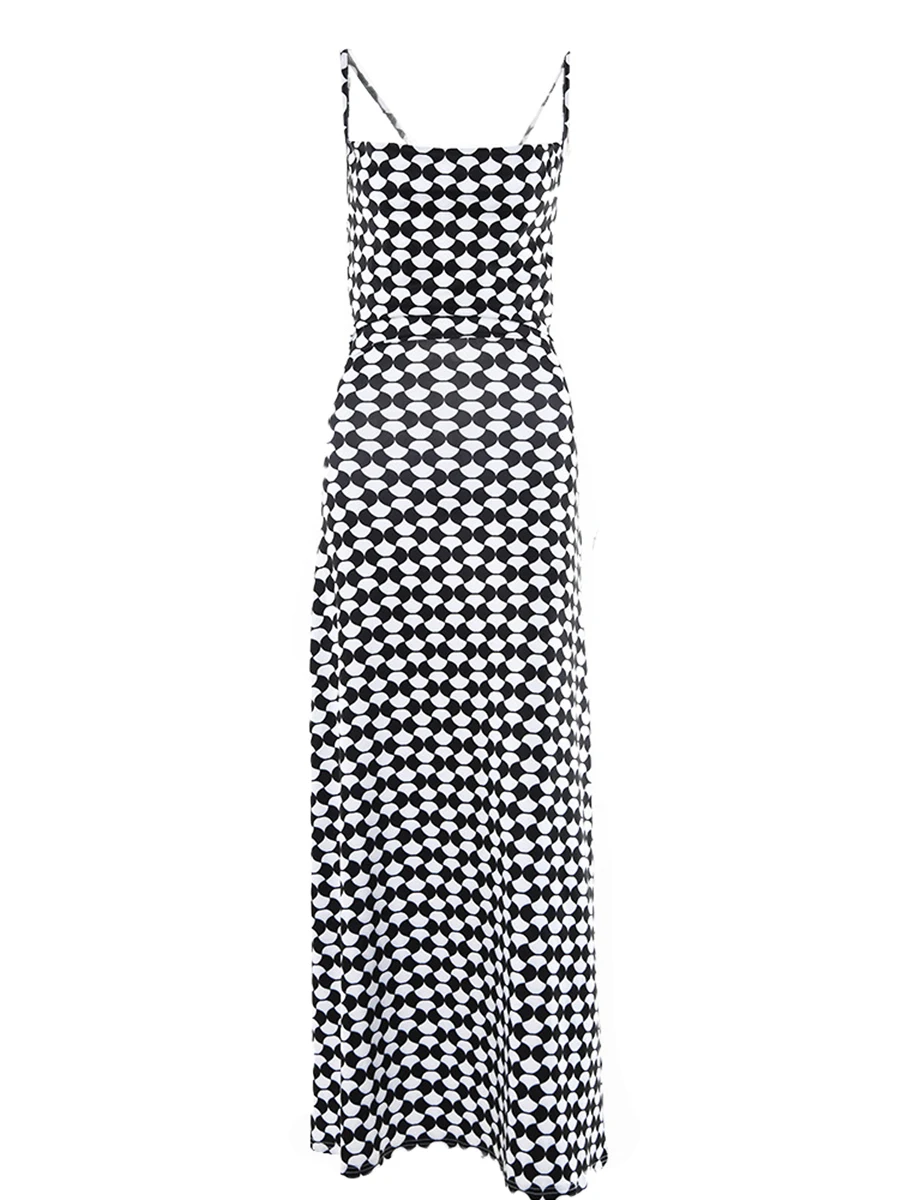 

Women s Summer Hollow Out Halter Neck Cami Dress High Split Elegant Evening Party Formal Dress
