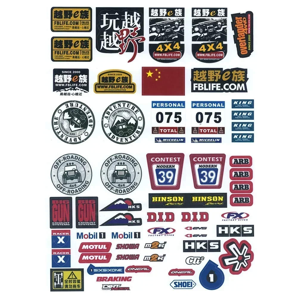 Персонализированная водонепроницаемая наклейка с логотипом, декоративная этикетка для радиоуправляемого автомобиля в масштабе 1/10, Traxxas Trx4 Defender Bronco Trx6 D110 AXIAL Scx10II