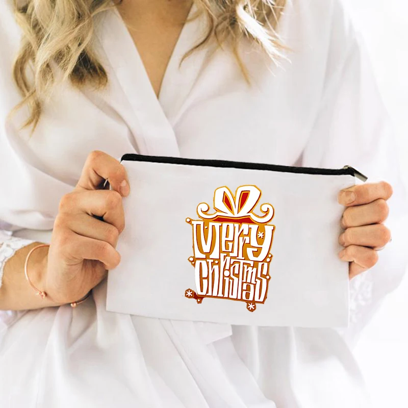 

Outdoor Girl Makeup Bag Christmas Print Toiletries Organizer Female Travel Wash Toiletry Cosmetic Bags Bridesmaid Clutch