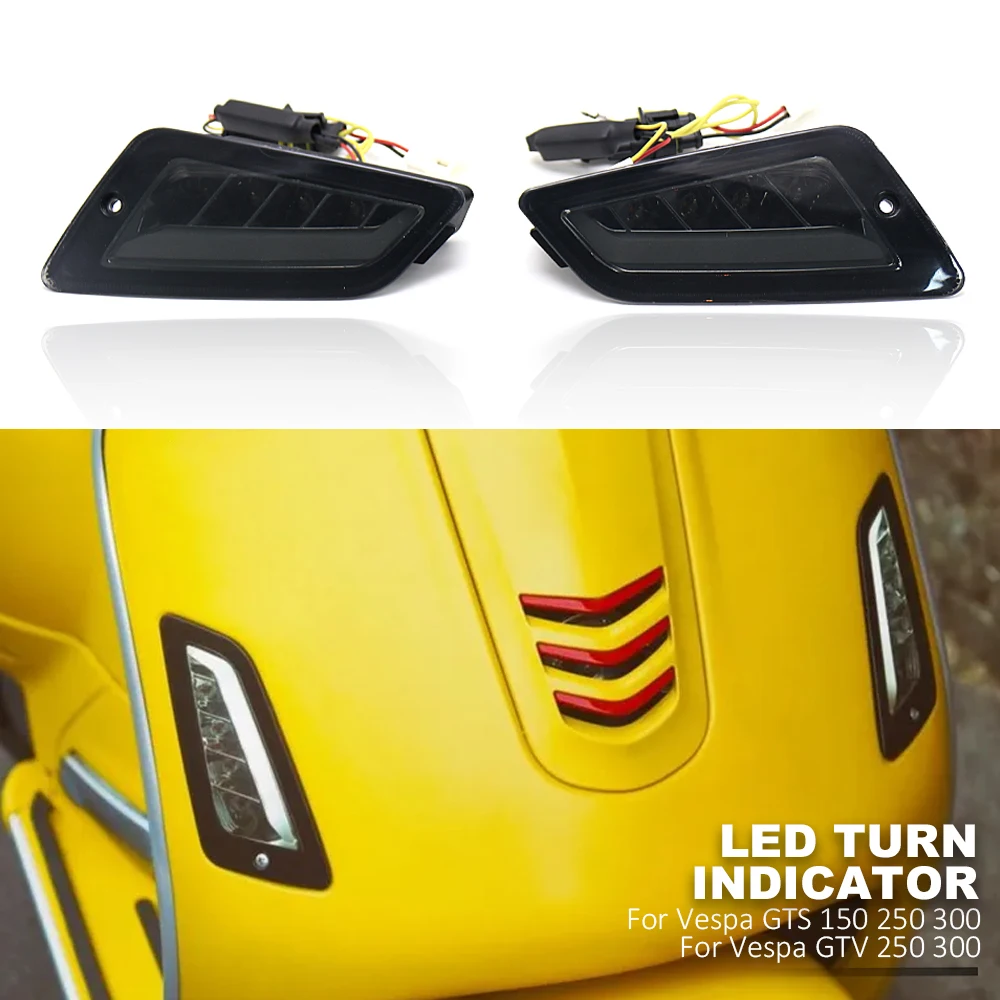 Motorcycle Accessories GTS 250 150 LED Rear and Front Turn Signal Light For Vespa GTS150 GTS250 GTS300 GTV250 GTV300 GTV 300 250