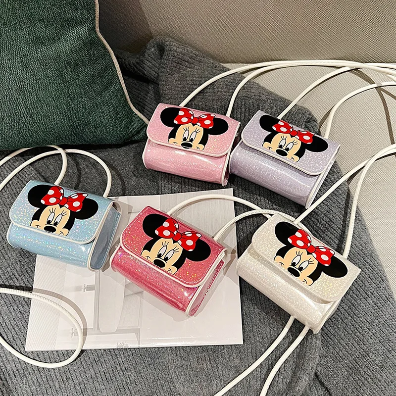 

Disney Cartoon Satchel Bag Mickey Mouse Minnie Anime Figuresr Toy Kawaii Fashion Shoulder Messenger Bag Girl Kids Birthday Gifts