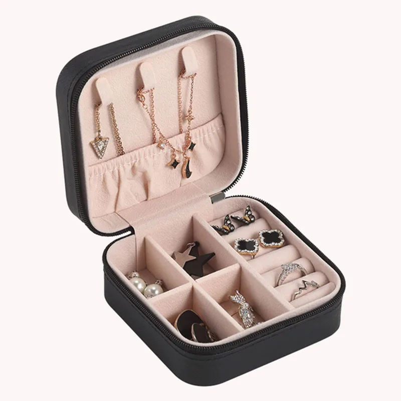 

Jewelry Organizer Display Travel Jewelry Case Boxes Travel Portable Jewelry Box Leather Organizer Earring Holder Stranger Things