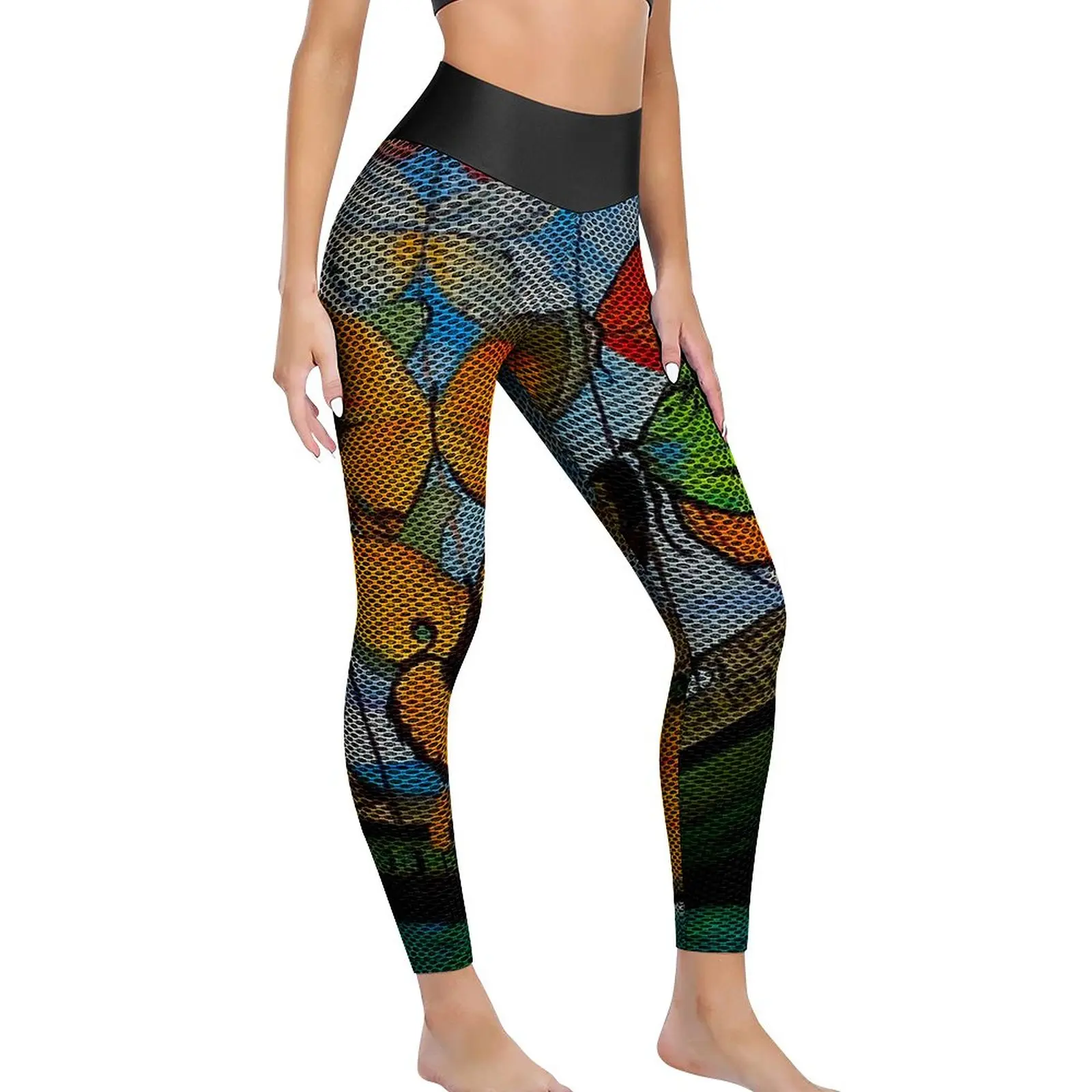 

Butterfly Ship Leggings Abstract Painting Print Fitness Yoga Pants Push Up Seamless Sport Legging Women Breathable Leggins Gift