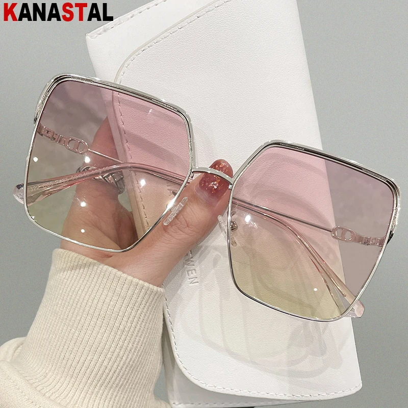 

New Women Polarized Sunglasses Anti Glare Sun Glasses Metal Polygon Eyeglasses Frame Beach Fishing Travel Men Visor Eyewear ins