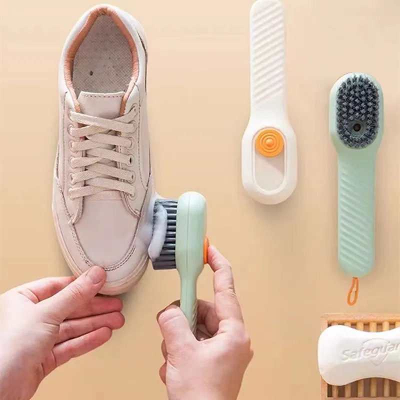 

Automatic Liquid Dispensing Brush Soft-Bristled Shoe Brush Long Handle Fast Foaming Multifunctional Clothes Housecleaning Tools