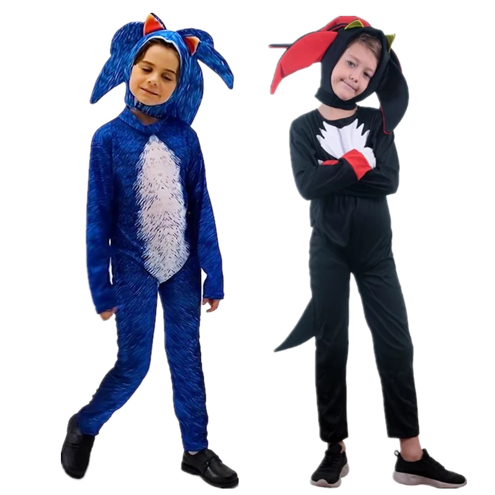 Детский игровой костюм Supersonic Shadow the Hedgehog комбинезон для косплея мальчиков