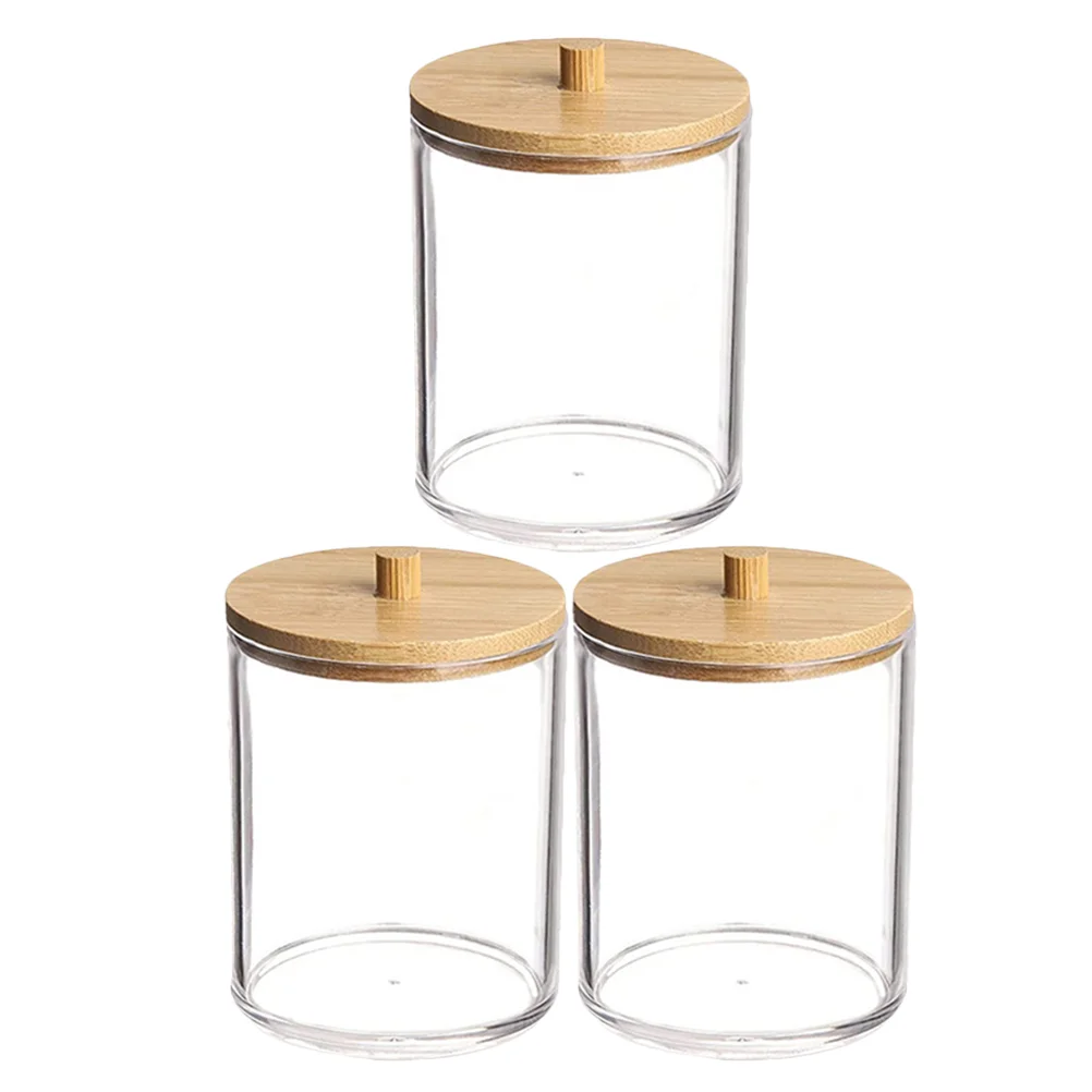 

3pcs Bathroom Organization Containers Cotton Dispenser Storage Organizer