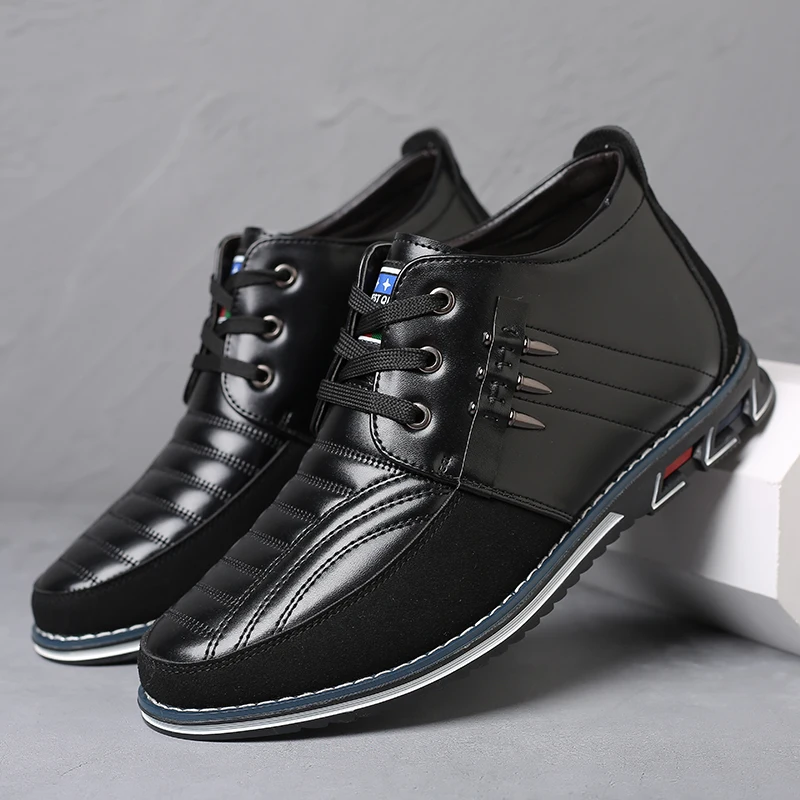 

SOLI2 Fashion Design Men's Boot Shoes Business Ankle Boots Men Microfiber Leather shoes Classic Quality Mans Shoes S11220-S11234