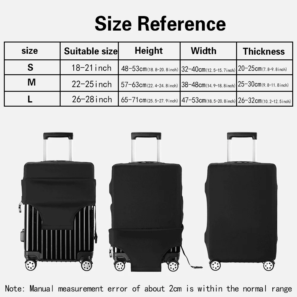 2022 Luggage Case Protective Cover Text 26 Letter Pattern Travel Elastic Duffle Luggage Dust Cover for 18-28 Inch Suitcase