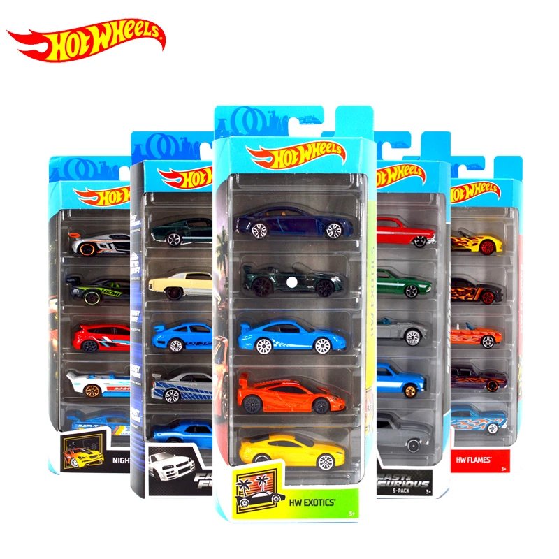 Original Hot Wheels Premium Car 5 Pack Fast and Furious Diecast 1/64 Racing Vehicles Kids Boys Toys for Children Birthday Gift