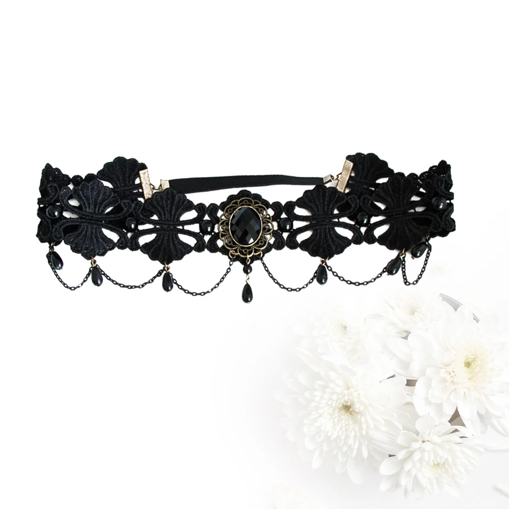 

Headdress Pearl Chain Stylish Headbands Women Halloween Headdress Bridal Forehead Headband Halloween Headband Lolita Accessories