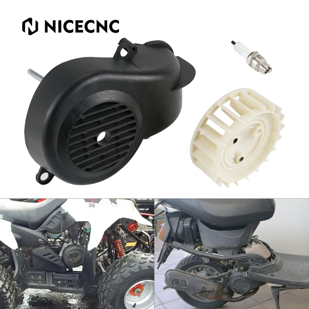 

Кожух вентилятора воздушного охлаждения для Yamaha Jog 90 для Polaris Predator Sportsman Scrambler 90CC, 2-тактный вентилятор воздушного охлаждения ATV в сборе