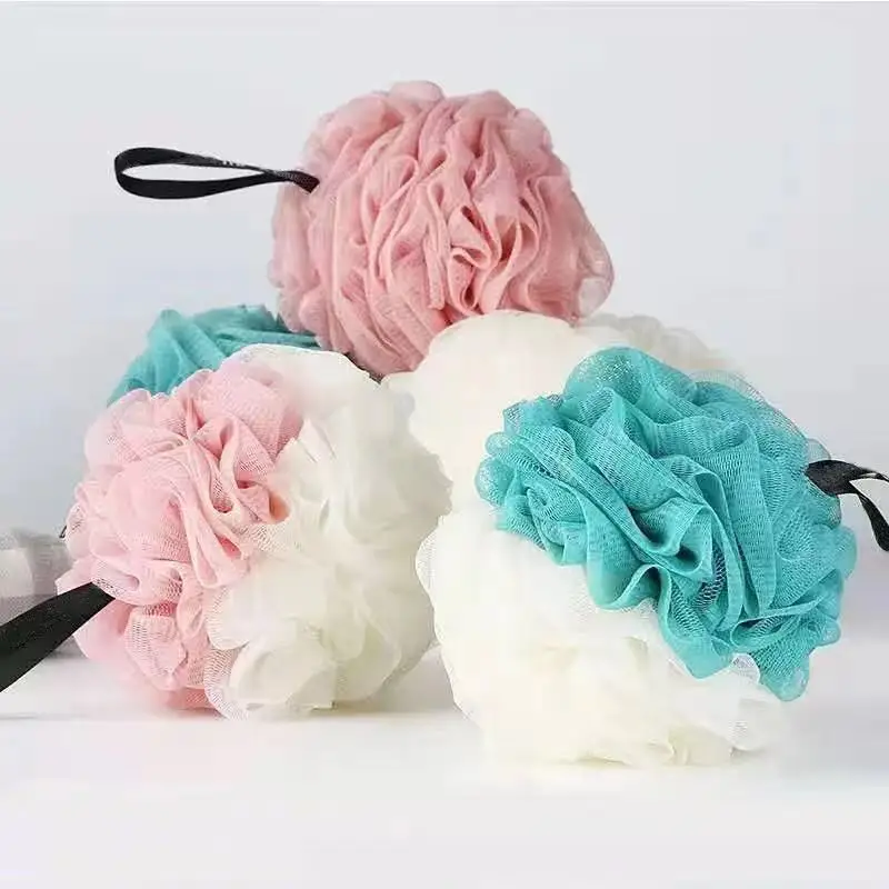 

Two-color Large Bath Ball Soft Mesh Sponge Balls Flower Rubbing Back Home Shower