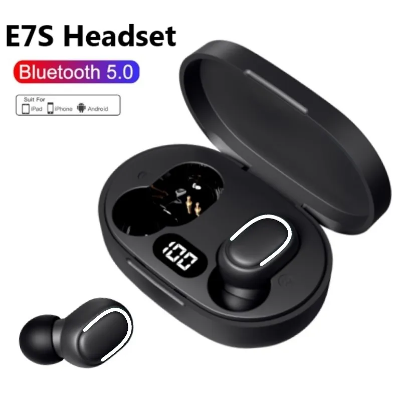 

E7S Wireless Bluetooth Earphones Earset Stereo Headphones Sport Noise Cancelling E7S TWS Headset sport music Earbuds for phone