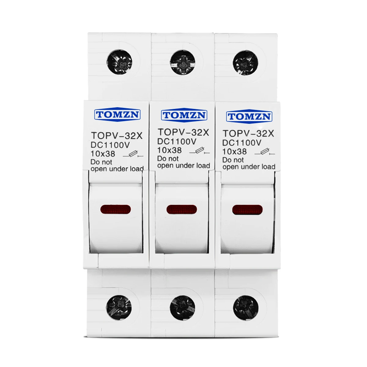 TOMZN 1P 2P 3P 4P 1100V Держатель предохранителя постоянного тока 10*38 мм Высоковольтное фотоэлектрическое TOPV-32X База Защитная пленка для фотоэлектрической системы gPV