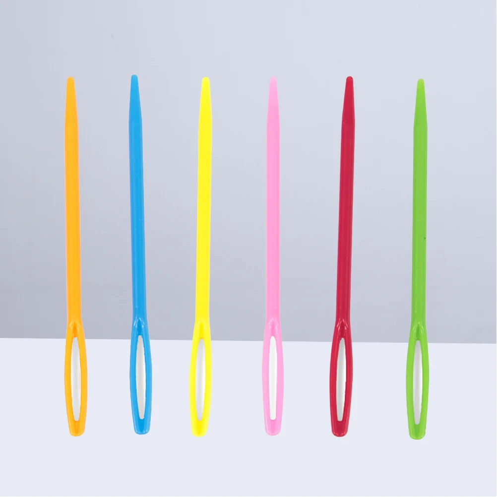 40 шт. пластиковые швейные иглы с большим ушком безопасные ткацкие инструменты