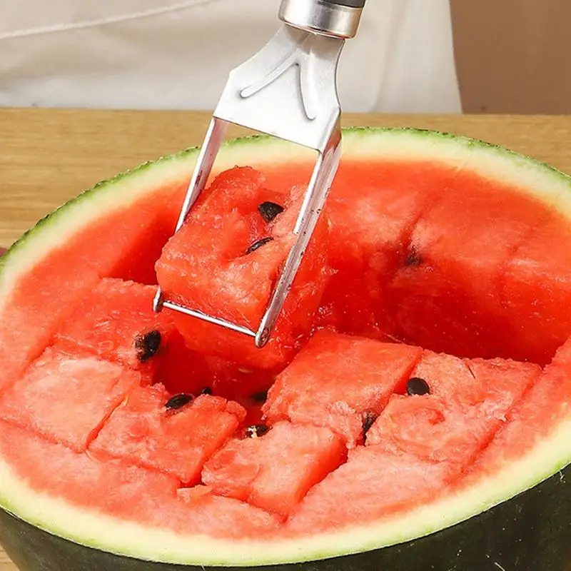 

Watermelon Slicer Cutter Stainless Steel Double Ended Slicing Artifact Portable And Rust Proof Kitchen Gadgets Accessories