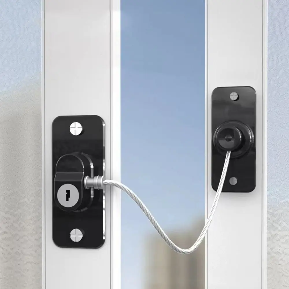 

Plastic Windows Lock Refrigerator Lock with Key Children Safety Windows Lock Door Safety Restrictor Sliding Door