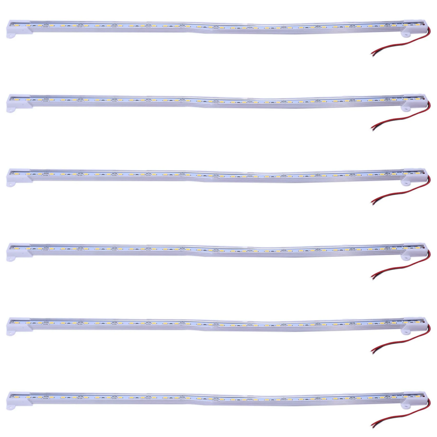 

6X 50CM 12V 36 LED 5630 SMD Hard Strip Bar Light Aluminum Rigid Warm White