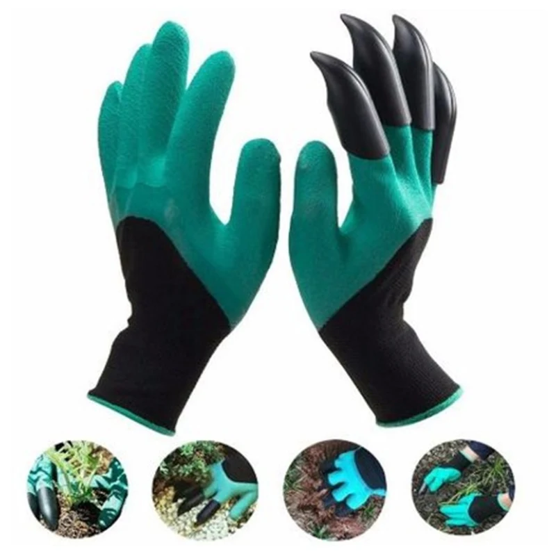 

Hand Claw ABS Plastic Garden Rubber Gloves Gardening Digging Planting Durable Waterproof Work Glove Outdoor Gadgets 2 Style