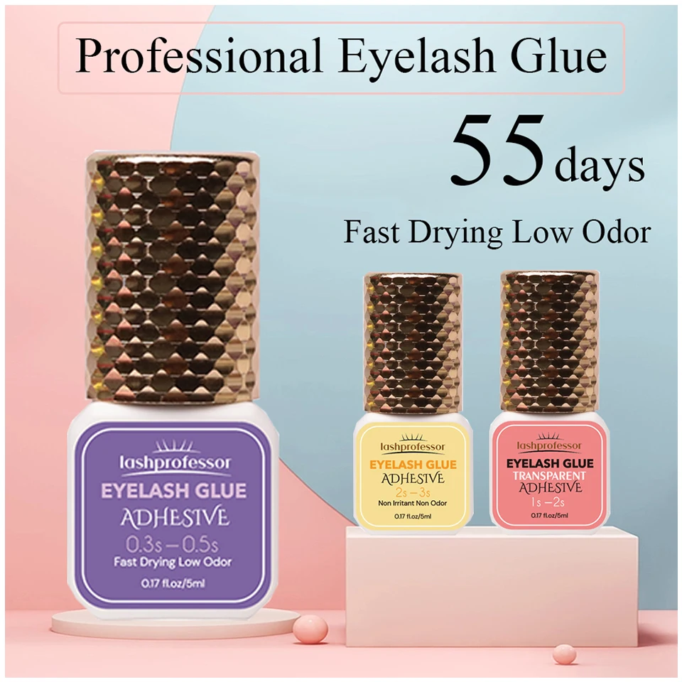 

Lashprofessor 5ml Lash Extensions Glue Strong Black Grafting Lash Glue 0.5s Fast Dry Adhesive No Irritant Makeup Tools Supplies