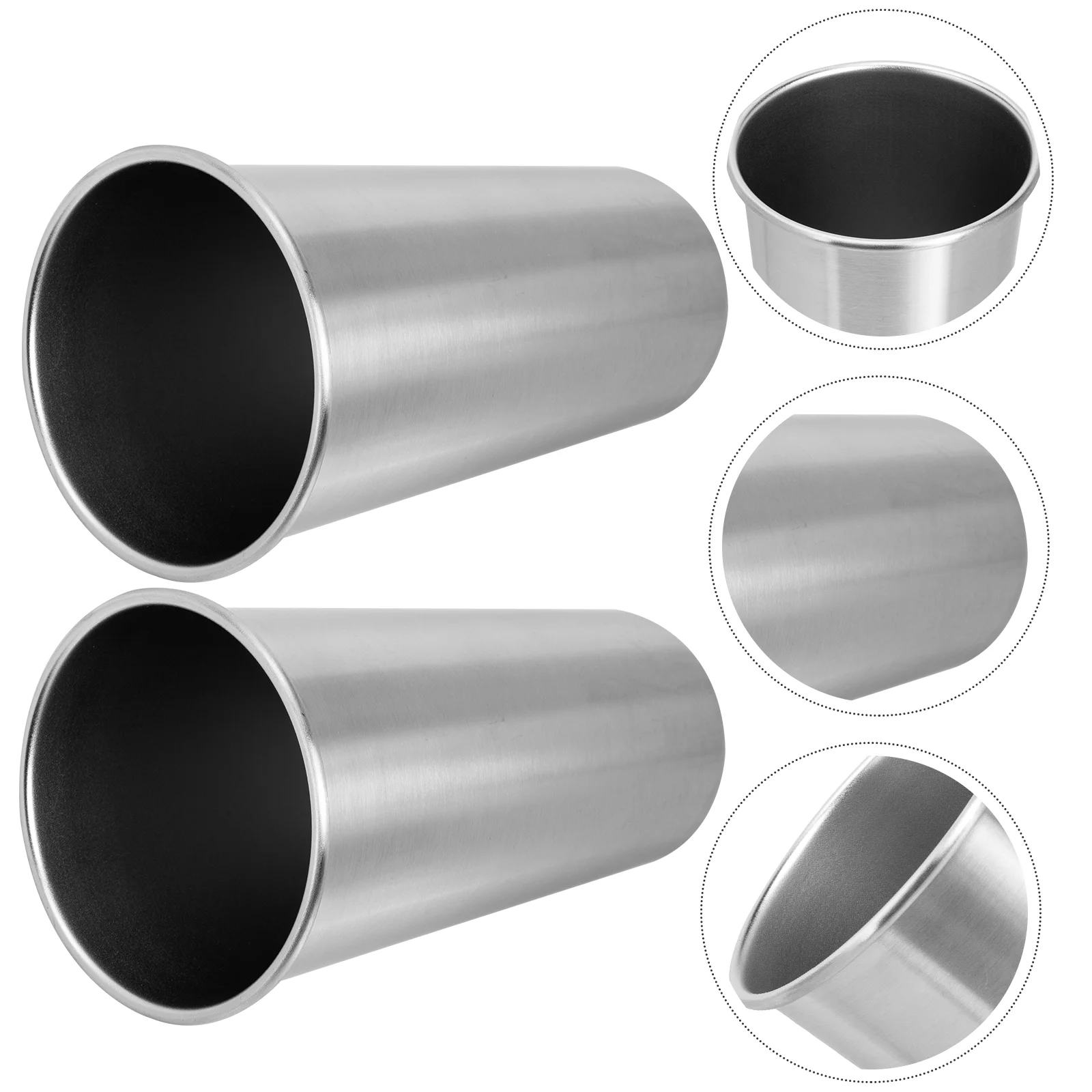 

2Pcs Drinking Mug Beer Water Cup Stainless Steel Whisky Cup Beverage Cup