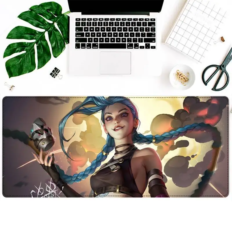 2020 Arcane Jinx коврик для мыши ПК ноутбук геймерский аниме нескользящий клавиатура