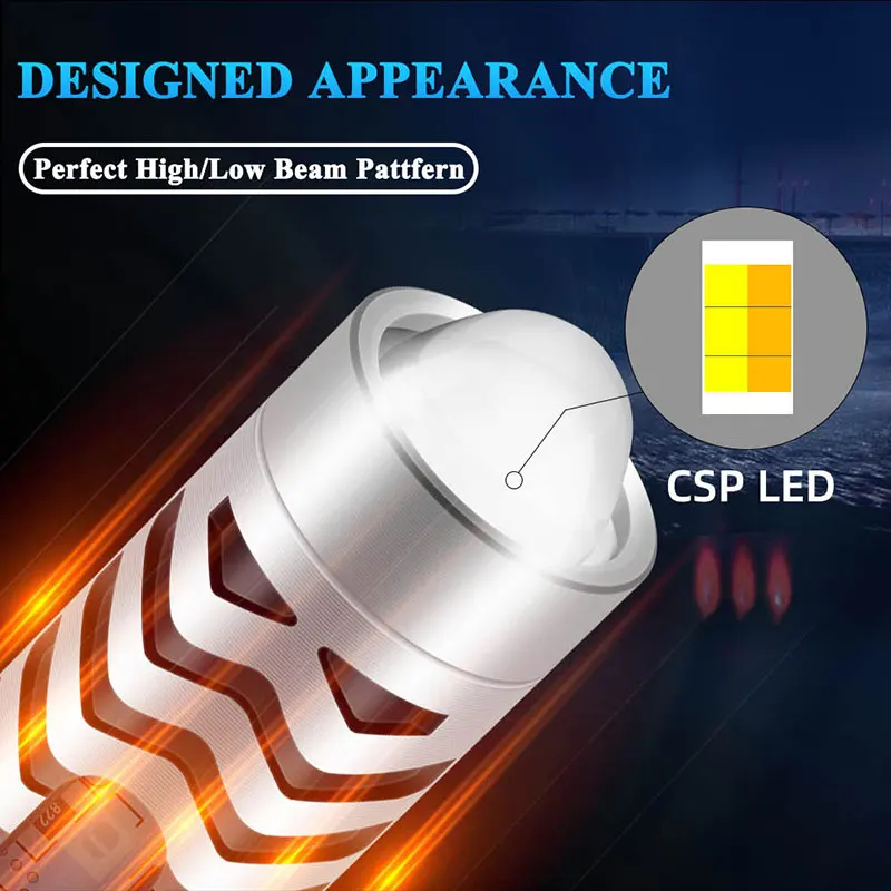 Светодиодные лампы для мотоциклетных Фар H4 BA20D S2 P15D H6 6000K дальний/ближний свет 12 В