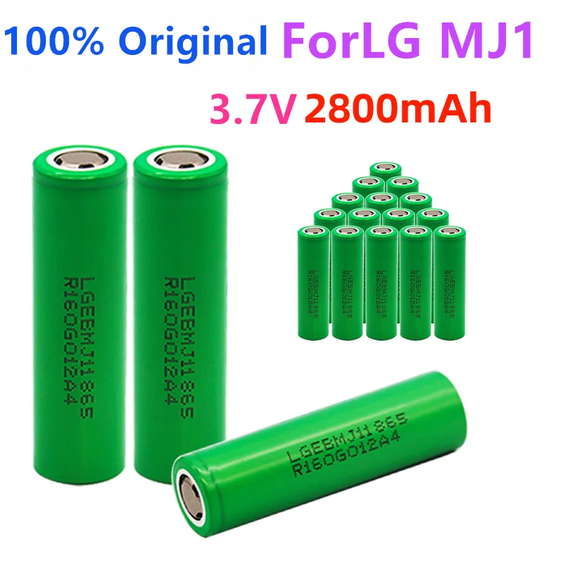 

100% original MJ13.7 v 2800 mah 18650 lithium rechargeable battery for LG MJ1 2800mah flashlight battery+free shipping