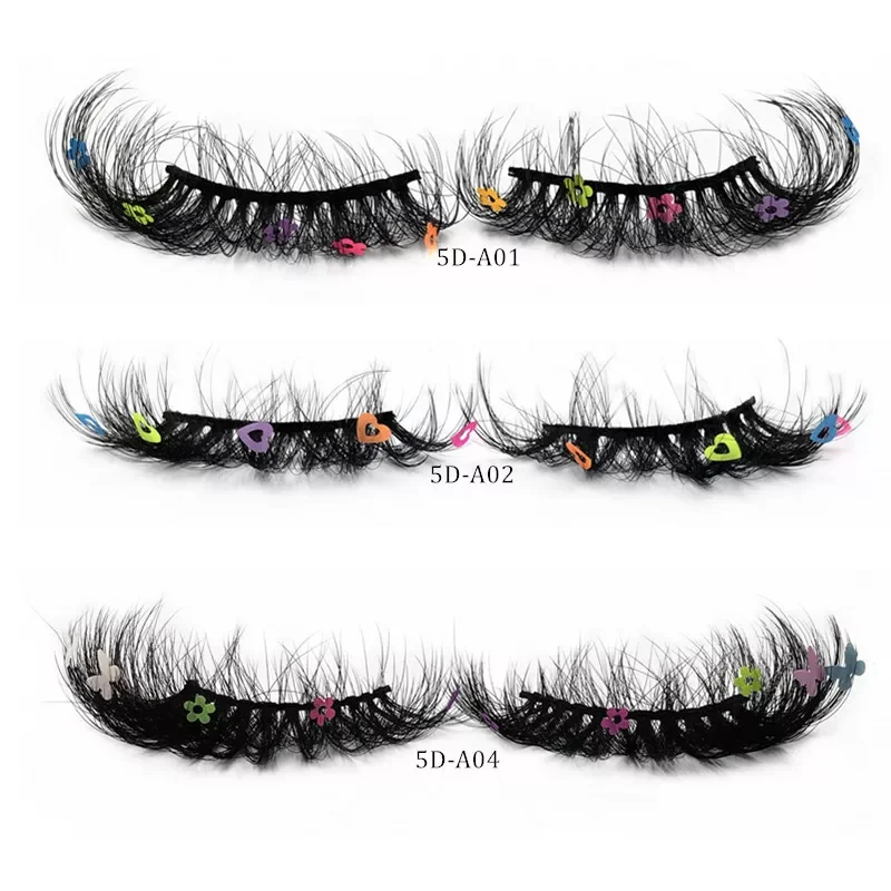 

Mink 25mm Lashes With Butterflys or flowers On Them Full Strip Makeup Charming False Eyelashes Butterfly Lash For party