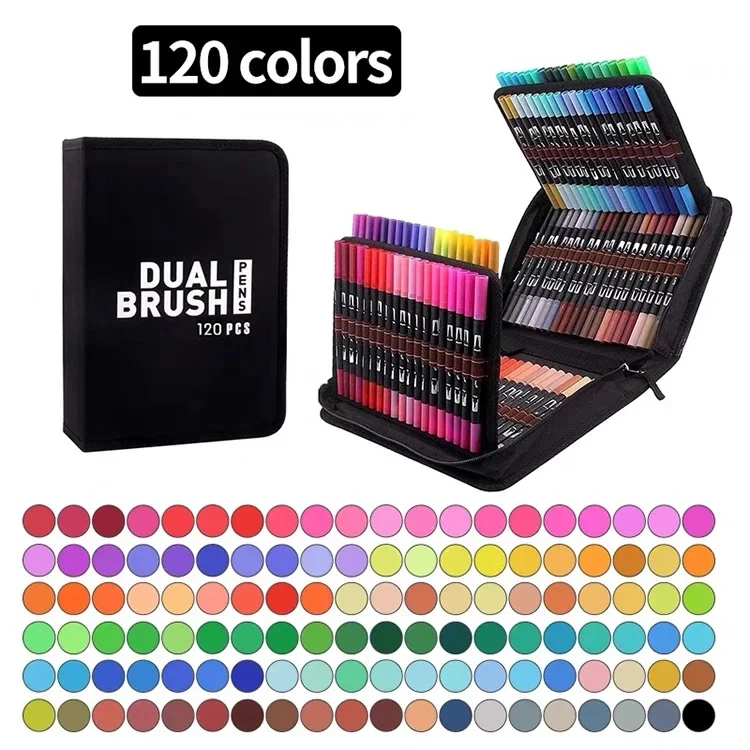 

Маркеры для рисования 100 цветов Dual Tip