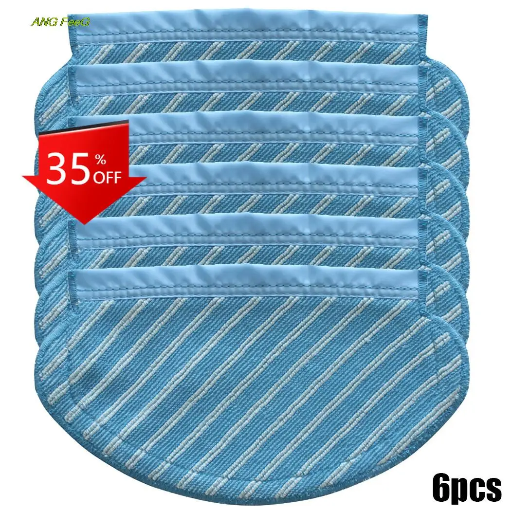 

6 X Mop Cloths Microfiber Pads For Ecovacs Deebot Ozmo 920 950 T5 Vacuum Cleaner Cover Mopping Cloth Mop Pad Sweeper Replacement