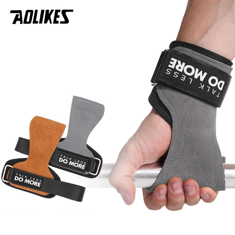 

AOLIKES 1 Pair Gym Gloves Grips Anti-Skid Weight Lifting Grip Pads Deadlifts Workout Fitness Gloves Pull ups Bracer Protection