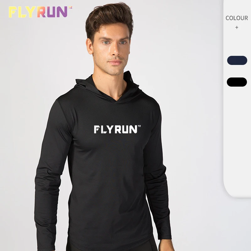 

Gym Hooded T-shirts Men Autumn 2022 Solid Color Long Sleeve Anti-sweat Quick Dry Tops Training Bodybuilding Running Shirts Male