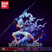 28cm One Piece Anime Figure Sun God Gear 5 Nika Luffy Action Figure GK Thunderbolt Monkey D Luffy Model PVC Collectible Toy Gift