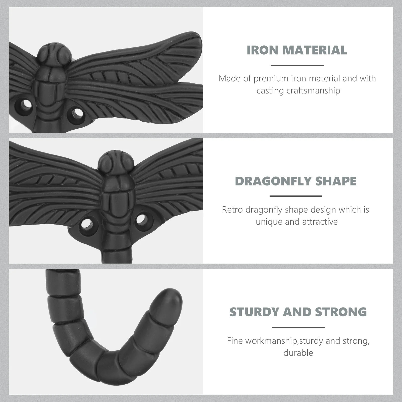 Крючок для стрекозы шляпа вешалка пальто многоцелевой ключ полотенец кованое