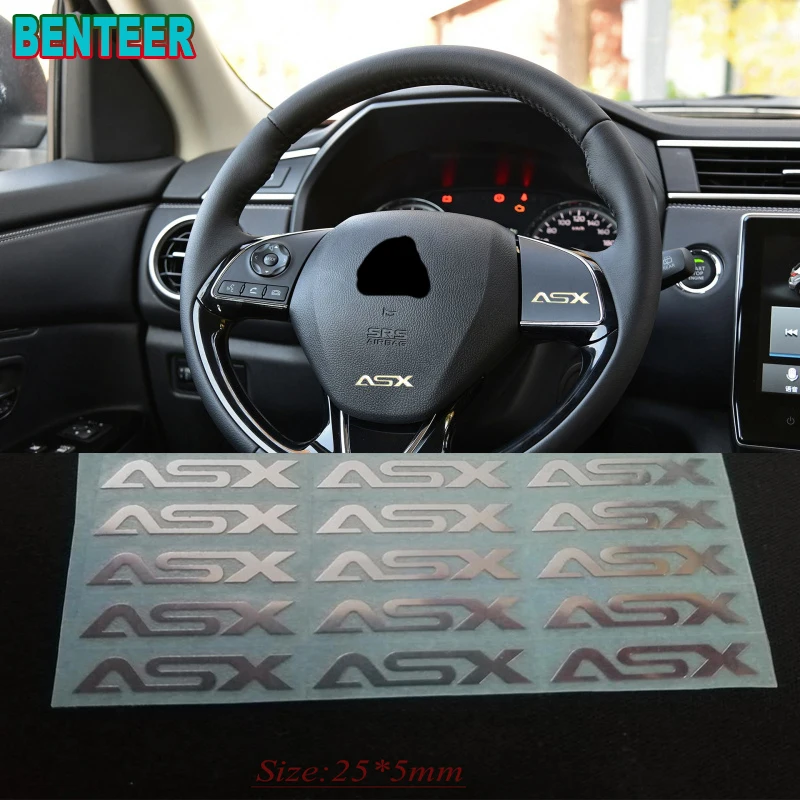 

2 шт., автомобильные наклейки из нержавеющей стали для MITSUBISHI ASX