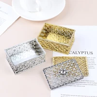 1pc mini plastic hollow gold foil cake candy box wedding favor marriage baby shower gift treat box party event supply