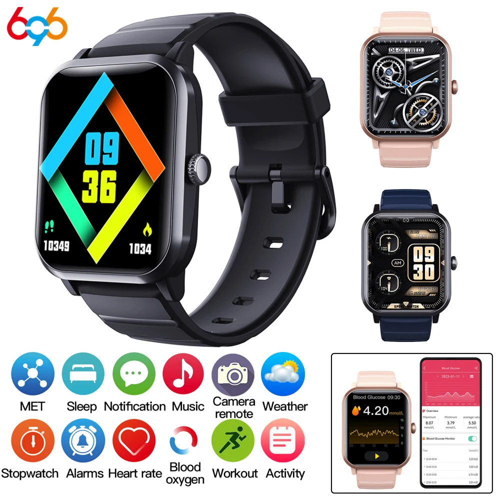 

Смарт-часы с функцией измерения уровня сахара в крови и пульса